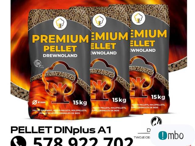 Pellet Premium DINPLUS A1 iglasty-sosnowy 6mm Miejsce Piastowe - 1